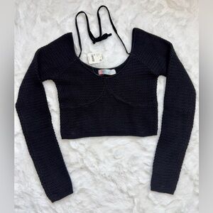 NWT Free People Beach Crochet Halter Sweater